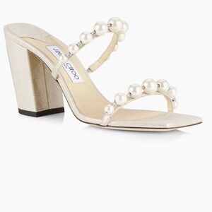 Jimmy Choo ✨  Amara 85MM Embellished Shimmer Suede Sandals